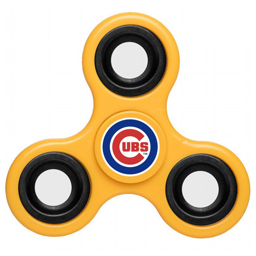 MLB Chicago Cubs 3 Way Fidget Spinner D44 - Yellow - Click Image to Close